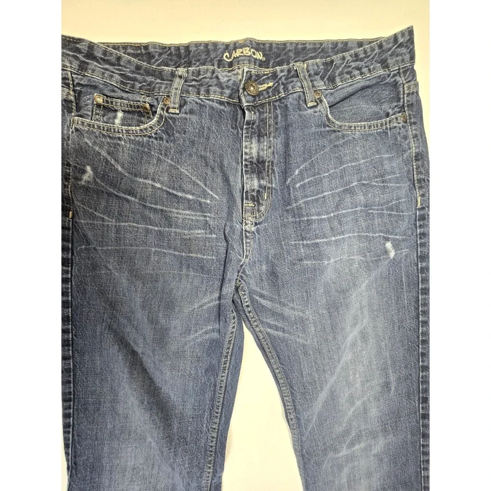 Carbon Jeans Mens  Blue 36x32 Denim Straight Jeans. They Do  Not Measure Tag Sz